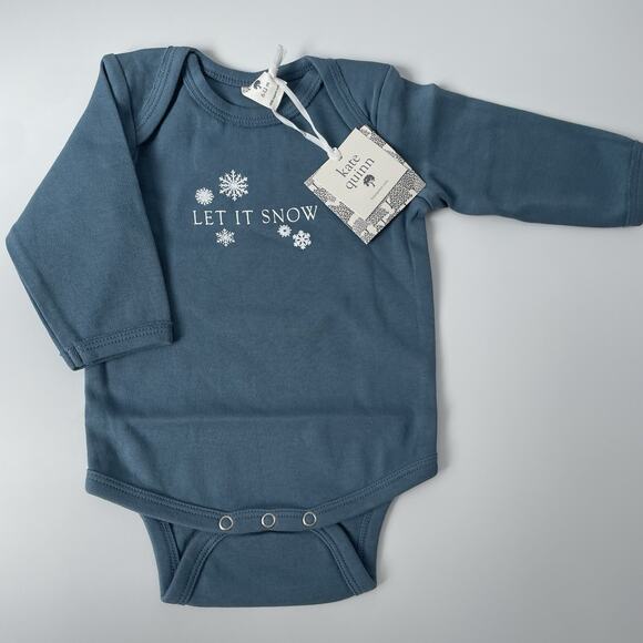 Kate Quinn Organics Set of 2 Bodysuits Peace Snow NEW 6-12 months 100% cotton - Picture 2 of 4